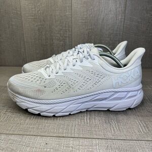 Hoka One One Clifton 7 Shoes Men’s 11.5 White Running Sneakers 1110508-WWH